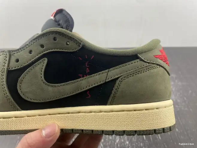 HYPE X 'BLACK SP JORDAN OLIVE' LOW TRAVIS 1 DM7866-002 SCOTT AIR OG 0527